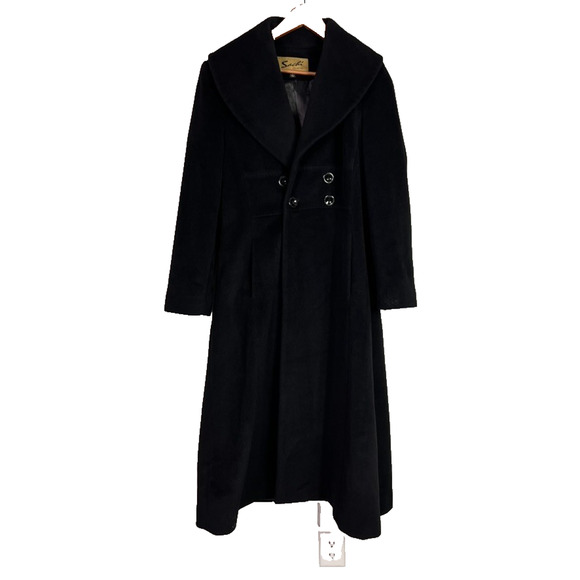 SACHI Jackets & Blazers - Sachi Collection Overcoat Women's Size 8 Black Wool Blend Double Breasted